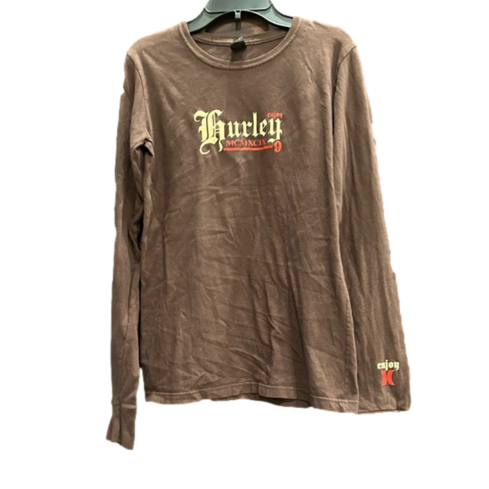Y2K Hurley Women’s Long Sleeve Shirt Brown